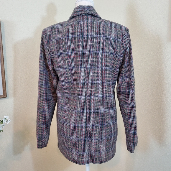 Vintage T R Bentley Plaid Wool Blend Blazer! Size 6. - Picture 3 of 10